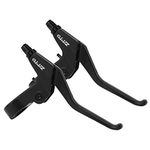 QKURT 2pcs Bike Bicycle Brakes, Bike Handle Brake Lever 2.2cm Diameter for Most Bicycles/MTB/Road Bike, BMX|Aluminum Allo, Anti-Skid