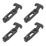 UFURMATE T-Handle Draw Latches, 4Pcs Rubber Flexible T-Handle Hasp Heavy Duty Elastic Rubber Hood Catch Engineering Machine Hood latches for Tool Box, Cooler, Golf Cart