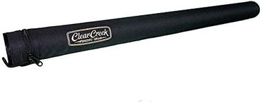 Clear Creek Fly Fishing Rod Tube - 9' (Three Piece) - Easy to Carry Complete Protection Storage Case - Interior Divided Organizer and Works with Fresh + Saltwater Rods and Top Brand Name Fishing Rods