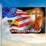 FLAGWIX Christian Patriot American Flags, Decorations For Home, Outside, Independence Day House Flag, Patriot Decor, American Patriotic Eagle Flag - 3x5 Outdoor Decor Flag with Grommets