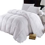 Royal Hotel California-King Size Down-Comforter 1500-Thread-Count Siberian Goose Down Comforter 100 percent Egyptian-Cotton 1500 TC - 750FP - 50Oz - Solid White