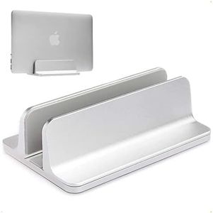 Vertical Laptop Stand, Aluminum Laptop Vertical Stand Organizer, Sturdy Laptop Computer Holder Desktop Stand Compatible with New Retina Apple MacBook Pro/Air, Mac Mini and iPad Pro