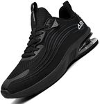 FefiYo Mens Air Running Shoes Comfortable Walking Tennis Sneakers Lighweight Athletic Shoes for Sport Gym Jogging US 7-12, Black3, 8.5