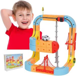 DopplerStar Magic Train Set Children Electric Train Set 3D Magnetic Electric Train Track Building Blocks Kids Corner Toy Suitable for Children Aged 3-12