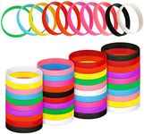 Sumind 100 Pcs Silicone Wristbands 