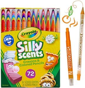 Crayola Silly Scents Twistables Crayons & Coloured Pencils, 36 Scented Crayons, 36 Scented Pencils, No Sharpening Needed, Just Twist Up