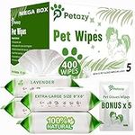 Petazy 400 Dog Wipes for Paws and B