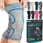 Modvel Compression Knee Brace for Women & Men - 2 Pack Knee Brace for Women Running Knee Pain, Knee Support Compression Sleeve, Workout Sports Knee Braces for Meniscus Tear ACL & Arthritis Pain Relief