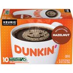 Dunkin' Donuts Hazelnut Flavored Coffee K-Cup Pods, for Keurig Brewers, 10 Count