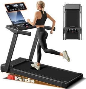 3-in-1 Treadmill,15% Incline Treadmills for Home, Foldable Treadmills with 136 KG Weight Capacity, 3.0HP Quiet Walking Pad Treadmill, Three Touch Screen