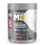 MuscleBlaze Micronised Creatine Monohydrate CreAMP Powder, Juicy Berries (62 Servings, 280g) | Trustified Certified Creatine