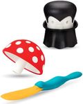 Pack of 3 - Magic Mushroom Foldable Kitchen Funnel + Splatypus Jar Spatula + Gracula Garlic Crusher