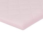 Everyday Kids Quilted Pack n Play Playard Sheet, Breathable Thick Playpen Sheet, Fits Most Playard - Pink Fitted Sheet