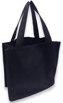 Classy Pal, Adult Bibs For Eating Travel Bag, Cute Tote Holds Adult Clothing Protectors, Plain Cloth Tote with Pocket, Reusable & Washable (Black)
