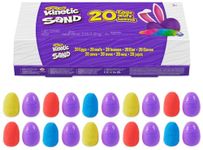 Kinetic Sand, 20-Pack Eggs with Red, Yellow, and Blue Play Sand, Goodie Bag Toys, Sensory Toys for Kids