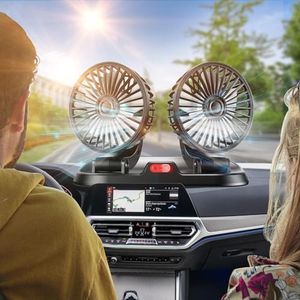 HUENLYEL Usb Fan for Car, Dual Head Car Fans for Cars Dashboard Truck Home Offices (5V/2A Usb Powered)