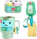Fisher-Price Baby Toys Laugh & Learn Ready to Go Toy Set, 3 Electronic Learning Activities for Toddler Pretend Play Kids Ages 6+ Months