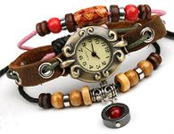 Bohemian Style Multistrand Beaded Wrist Watch Bracelet Steampunk Bracelet