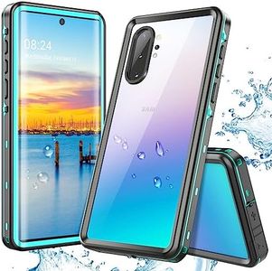 EFFUN Note 10 Plus Waterproof Case for Samsung Galaxy Note 10 Plus Waterproof Case, Built in Screen Protector Case for Samsung Note 10 Plus 5G, IP68 Waterproof for Note 10 Plus 6.8in, Aqua Blue