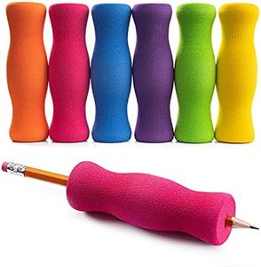 Special Supplies Long Foam Pencil Grips for Kids and Adults Colorful, Cushioned Holders for Handwriting, Drawing, Coloring | Ergonomic Right or Left-Handed Use | Reusable (6)