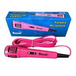 Mr Entertainer Karaoke Dynamic Wired Microphone. Perfect for use with all Karaoke Machines (Pink)