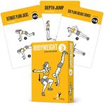 NewMe Fitness Bodyweight Workout Cards, Instructional Fitness Deck for Women & Men, Beginner Fitness Guide to Training Exercises at Home or Gym (Bodyweight, Vol 3)