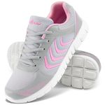 Alicegana Sneakers for Women Running Shoes: Fashion Walking Womens Sneakers Casual Lightweight Tennis Shoes, Pink, 7.5