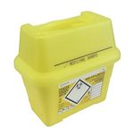 2L SHARPSAFE YELLOW BIO HAZARD BLADE SYRINGE NEEDLE CLINICAL LABELLED WASTE SHARPS BOX BINS