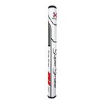 SuperStrokeTraxion Tour XL+Plus™ Golf Putter Grip, White/Red/Gray (Tour XL 3.0) | Advanced Surface Texture That Improves Feedback and Tack | Minimize Grip Pressure with a Unique Parallel Design