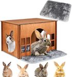 Rabbit Hideout House Wooden, Large 