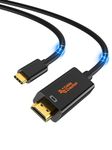 CableCreation USB C to HDMI Cable 4K@60Hz for Home Office, Type C to HDMI, Thunderbolt 4/3 Compatible for iPhone 15/Pro/Plus/Max, MacBook Pro/Air, iPad Pro, Galaxy S23/ S22, Surface Book, 6FT Black