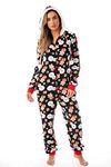 Just Love Holiday Ugly Xmas Adult Onesie Pajamas, Black - Mixed Holiday, Medium