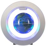 Senders Floating Globe With LED Lights Magnetic Levitation Floating Globe World Map for Desk Decoration (Blue)