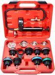 Zoomtools 15PCS Automotive Cooling System Radiator Pressure Tester Kit,Universal Water Tank Leak Detector Car Cooling System Tester Kit