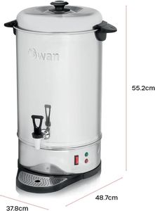 Swan 20L Tea Urn – Stainless Steel Hot Water Dispenser