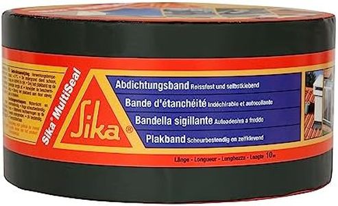 SIKA Multiseal Gris, Bande d'étanchéité autocollante résistante à la déchirure, aux intempéries, multi-supports, 75mm x 10m