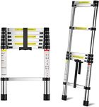 MGENLONG 6.6 FT Extension Ladders, Lightweight Collapsible Ladders, Aluminum Telescoping Ladders for Home, Folding Telescoping Ladder for RV, Attic, Daily Use at Home, Capacity 330 lbs…