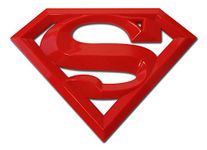 Elektroplate Superman Oversized 7"x5" Metal Auto Emblem (Officially Licensed)