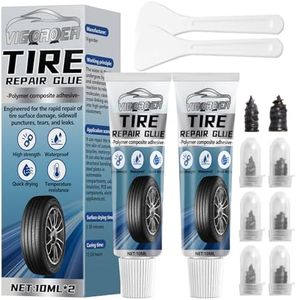 Tire Repair Glue, Rubber Cement for Sidewall Fixes, Suitable for Car, Motorcycle, Bike, Jeep, Off-Road, Truck, Tractor, 20ML, Black
