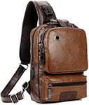 Small Brown Sling Crossbody Backpac