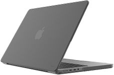 JCPAL MacGuard Premium Hardshell Ultra-Thin Protective Case with Scratch Resistant Matte Finish for MacBook Pro 14-inch M1/M2/M3 Models with Touch ID Carbon Black