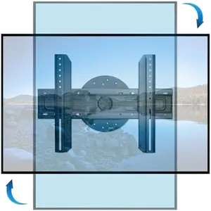 Mount-It! TV Wall Mount Landscape to Portrait Rotation, Fixed Mounting Bracket, Low-Profile for Samsung, Sony, Toshiba, Sharp, LG, Element, Westinghouse, TCL 32 to 60 Inch (Some 70") TVs, 110 lbs