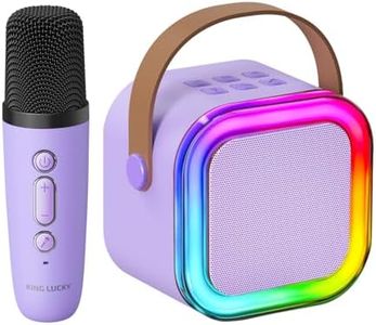 Kinglucky Karaoke Mic with Speaker for Kids Machine with 2 Wireless Microphones Include Night Light Karaoke Birthday Christmas Gift for 3-14 Years Old Girls Boys Voice Changer