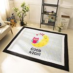 Thicken Play Mat for Infants Super Soft Print Children’s Rug Non-Toxic Non-Slip Cartoon Rug for Decoration Living Room Bedroom Kindergarten cornerD-145x195x1.5cm(57x77x1inch)