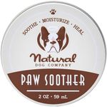 Natural Dog Company PAWSOOTHER | Organic, All-Natural | Heals Dry, Cracked, Rough Paw Pads | 2 oz Tin