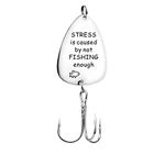 Funny Fishing Lures Gifts for Men Fishing Lures Hooks Keychain with Gift Box for Men Husband Dad Friends Birthday Christmas Gifts