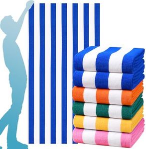 6 Packs Extra Large Oversized Beach Towel Bath Towel 72*40 Set Bathroom Sheets Bulk Quick Dry Soft Absorbent Thick Xl Big Giant Microfiber Terry Blanket Clearance Turkish Toallas De Playa NOT Cotton