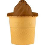 Nostalgia Electric Ice Cream Maker - Old Fashioned Soft Serve Ice Cream Machine Makes Frozen Yogurt or Gelato in Minutes - Fun Kitchen Appliance - Brown - 4 Quart