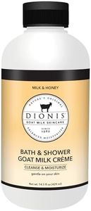 Dionis Goat Milk Skincare Milk & Honey Bath Soap & Liquid Shower Crème, Skin Moisturizer & Hydrating Body Wash Made in The USA, Cruelty Free Shower Gel For Sensitive Skin, 14.5 oz Bottle