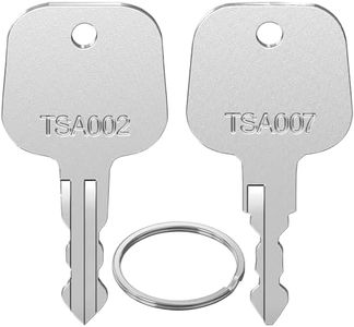 Gnellkoor Master Key for TSA 002 007, 2PCS TSA002 Tsa007 Luggage Master Lock Universal Replacement Keys for TSA Approved Luggage Suitcase Password Locks, Silver